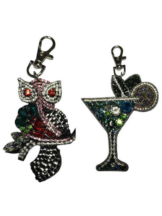 A unique combo of owl & champagne bag charm at a reasonable price. 
