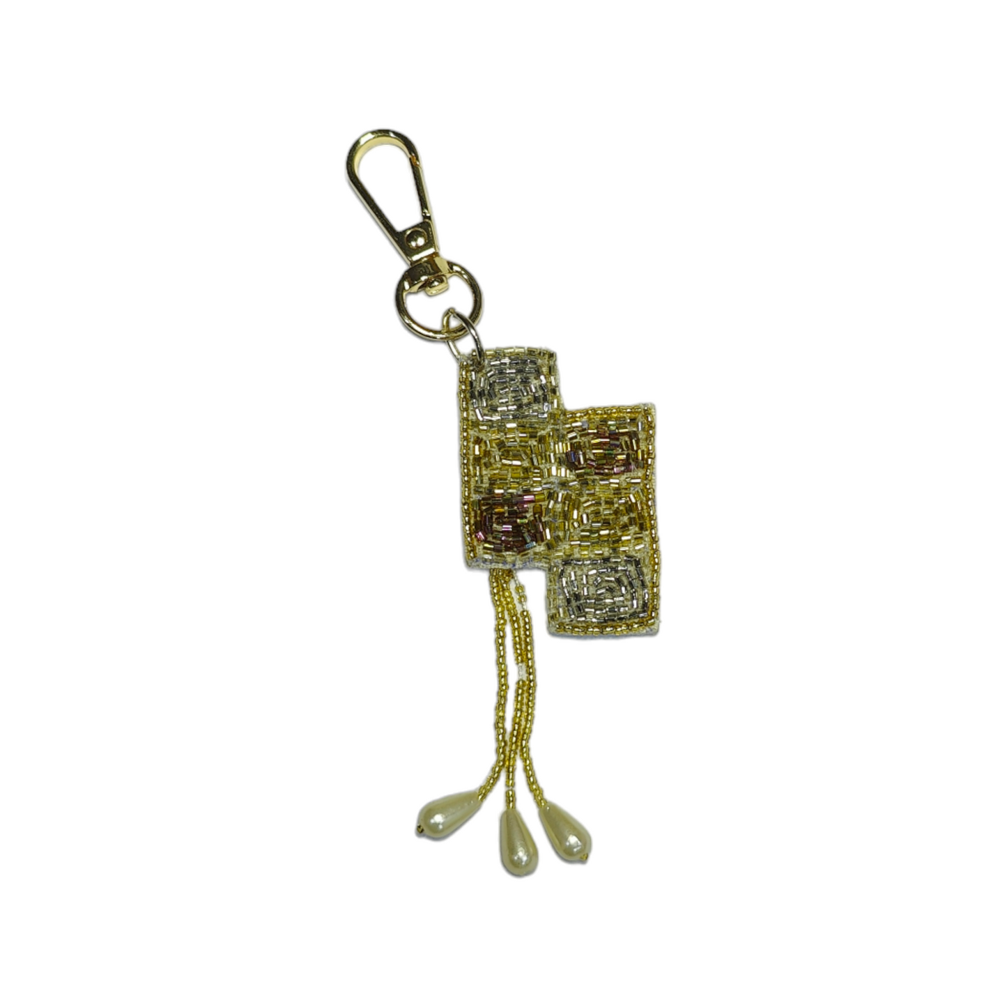 A trendy abstract bag charm that will elevate your style game.  