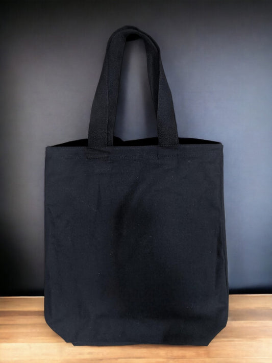 A Vdesi plain black tote bag perfect for your everyday look. 